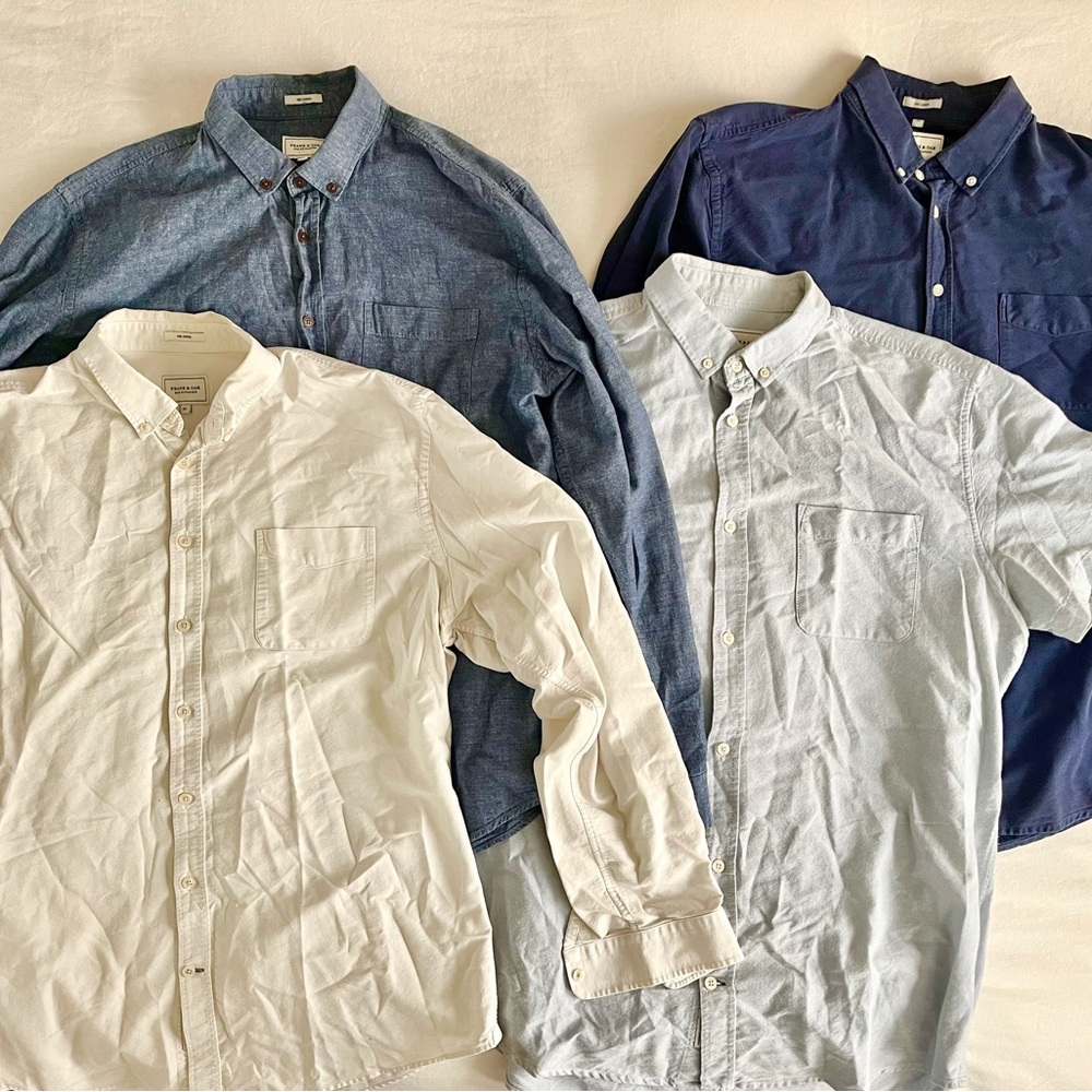Set of 4 Men’s Frank & Oak Button Up Collared Shirts - Size XL